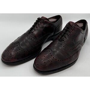 Allen Edmonds McAllister Burgundy Leather Brogue Oxford Dress Shoes Size 9D